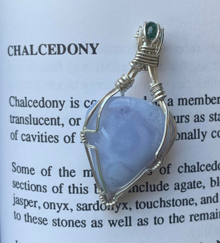 Blue Chalcedony Pendant